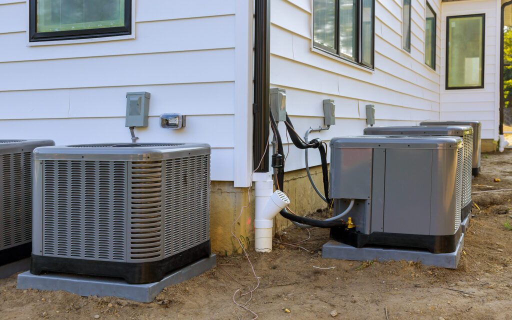 HVAC units ouside of new construction home