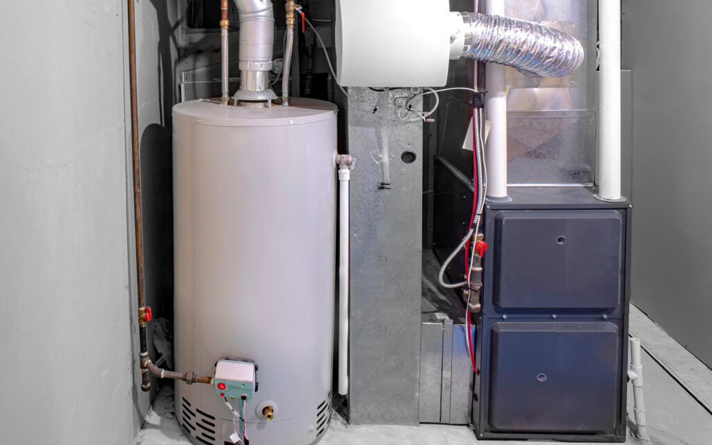 Basement home furnace
